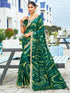 Green Pure Velvet Chiffon With Embroidery Work Chiffon Saree 