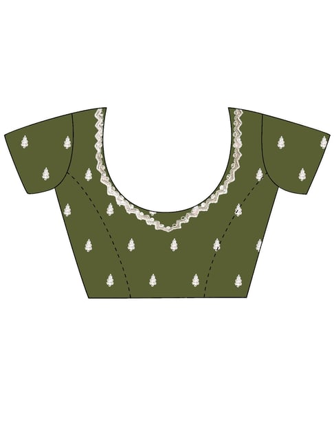 Green Pure Velvet Chiffon With Embroidery Work Chiffon Saree ##color## Chiffon Sarees with premium fabric and embroidery