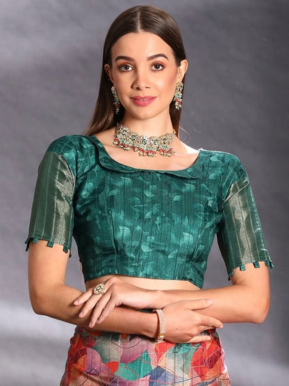 Green Pure Handi Silk Handloom Saree Row Silk Saree Anant Tex Exports Pvt.Ltd..