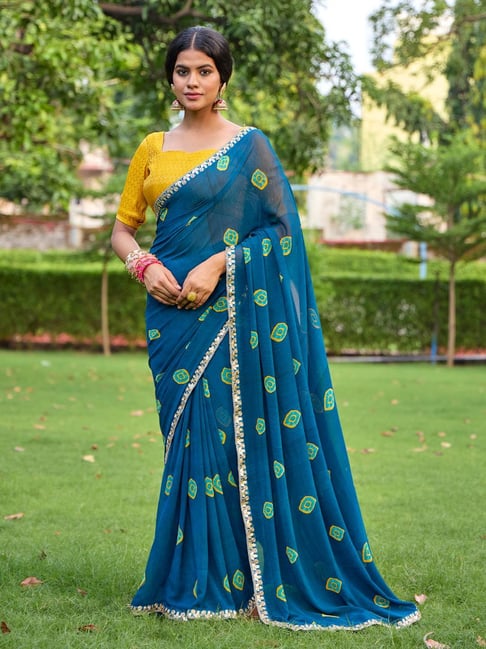 Rama Soft Heavy Weightless Printed Saree