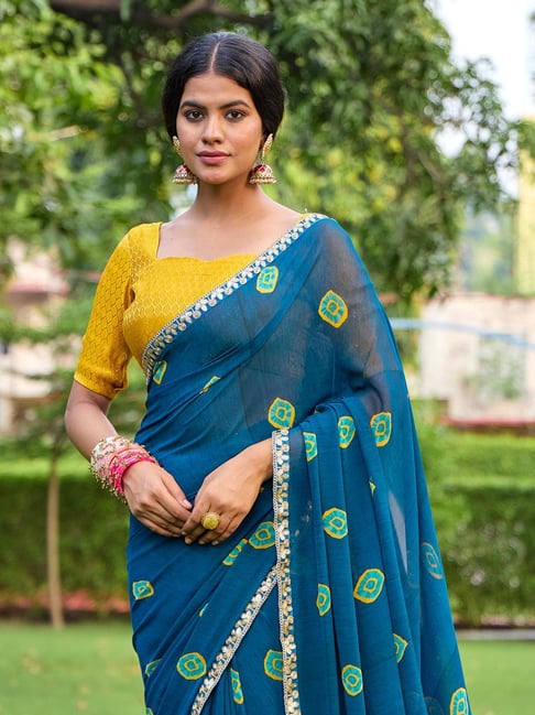 Rama Soft Heavy Weightless Printed Saree
