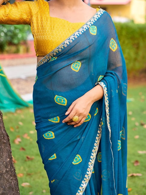 Rama Soft Heavy Weightless Printed Saree
