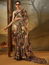 Leopard Pure Soft Crepe Satin Digital Printed Saree 