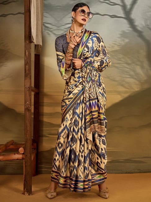 Leopard Pure Soft Crepe Satin Digital Printed Saree 