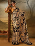 Black Pure Soft Crepe Satin Digital Printed Saree 