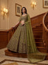 Pista Pure Soft Heavy Net Sequins Embroidery Work Bridal Lehenga 