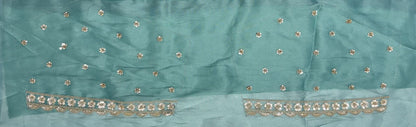 Multi Pure Soft Satin Silk Heavy Beads Motif Zari Embroidery Sequins Work Bridal Lehenga Choli