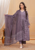 Purple Pure Soft Reyon Cotton Blend Print Salwar Suit 
