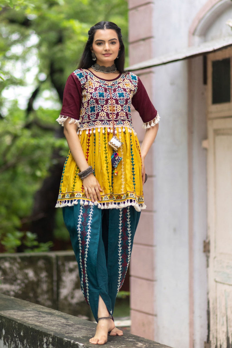 Navratri Garba Garba Special Kedia and Tulip Pants for Women's