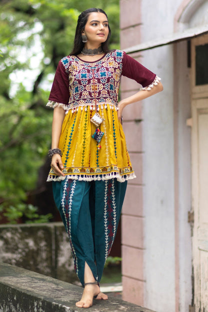 Navratri Garba Garba Special Kedia and Tulip Pants for Women&