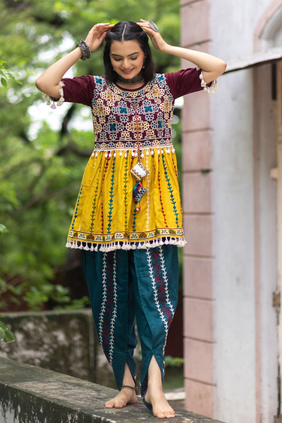 Navratri Garba Garba Special Kedia and Tulip Pants for Women's