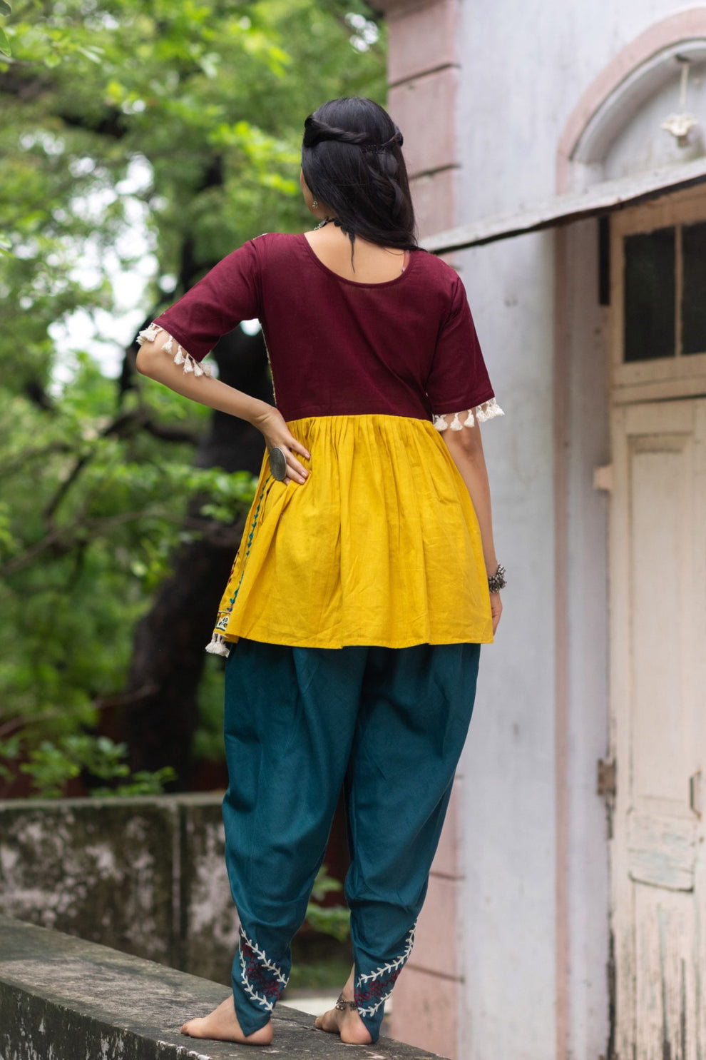 Navratri Garba Garba Special Kedia and Tulip Pants for Women's