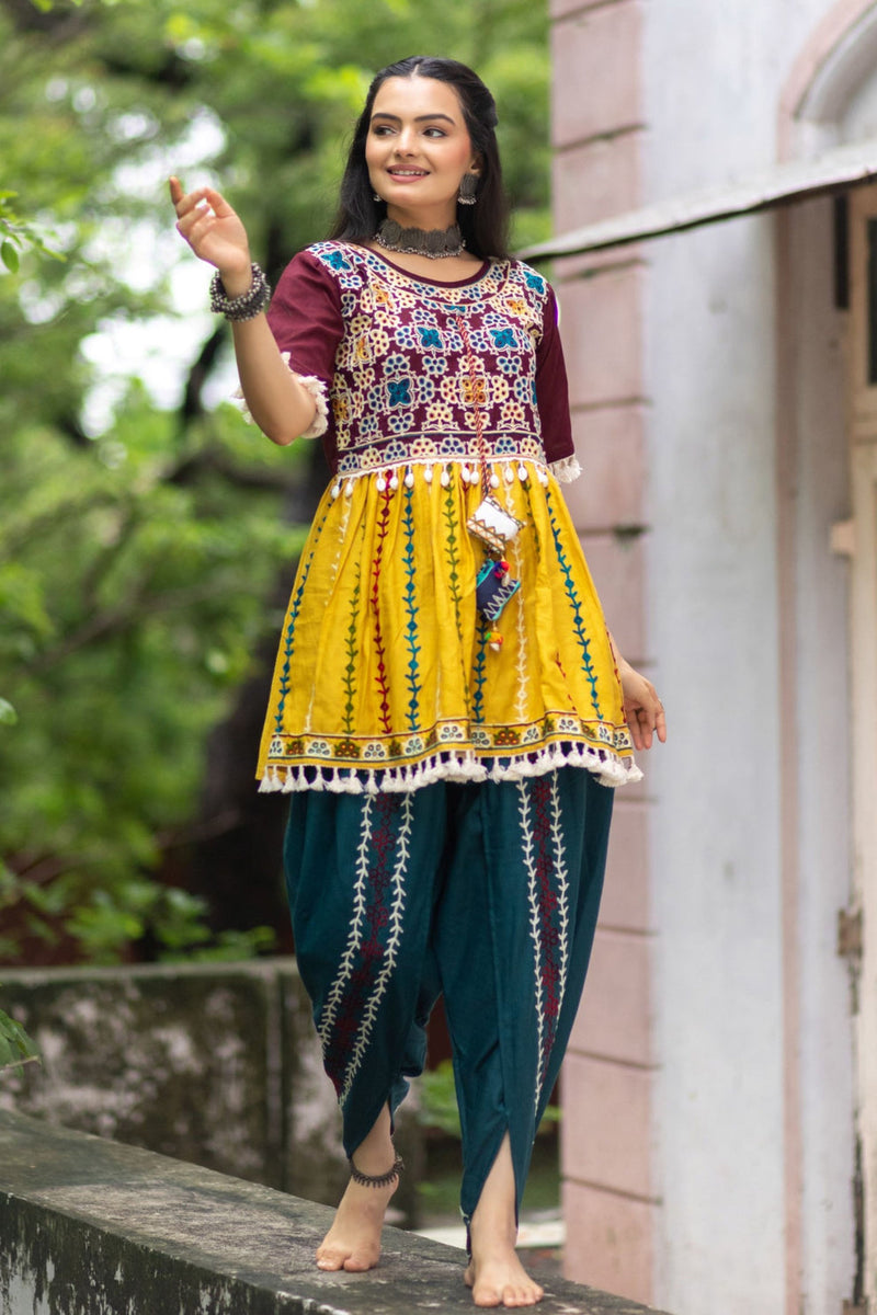 Navratri Garba Garba Special Kedia and Tulip Pants for Women's