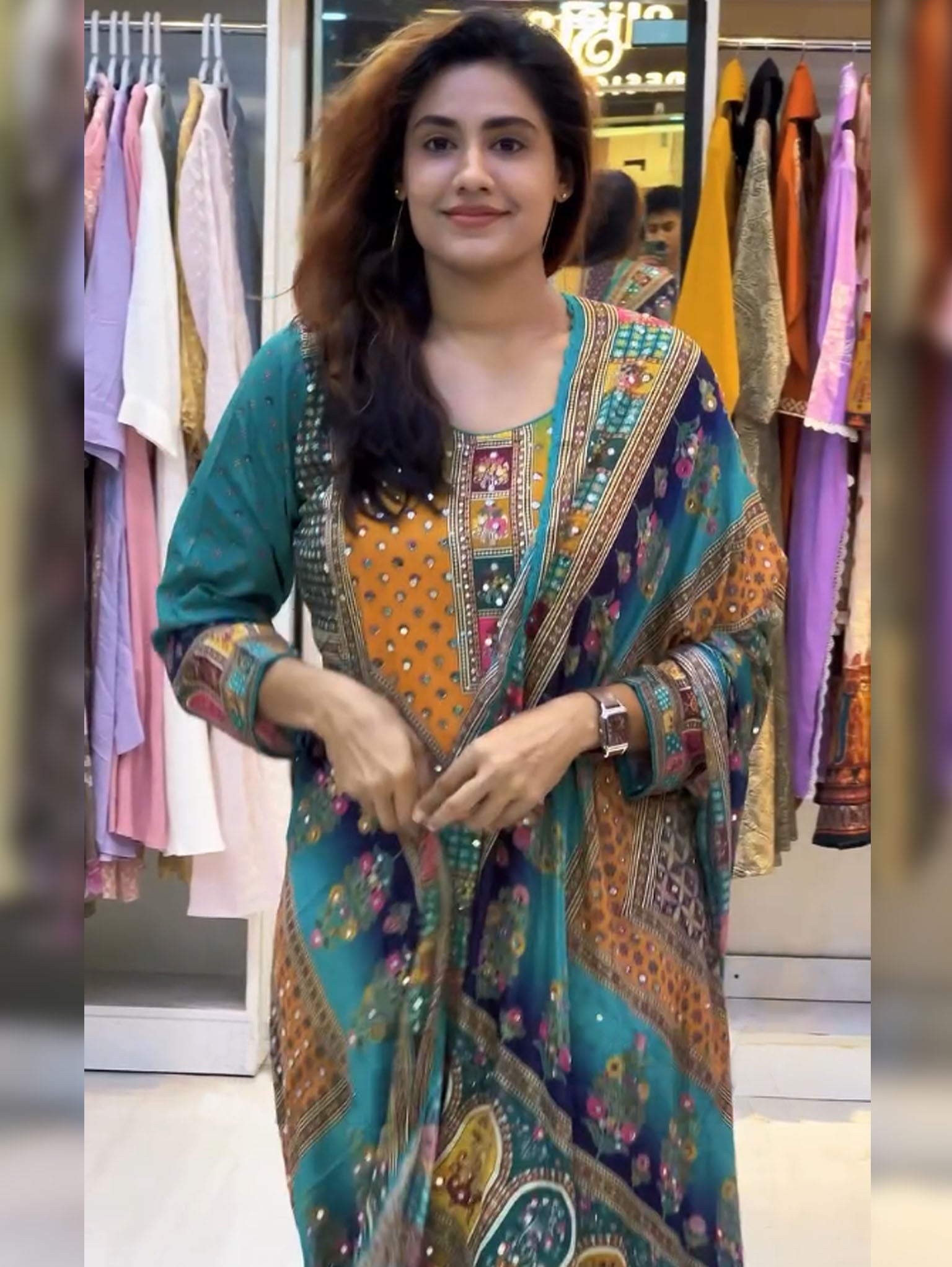 Green Pure Soft Muslin Heavy Fancy Plazzo Pair With Dupatta Set ##color## Gharara Suit with premium fabric and embroidery