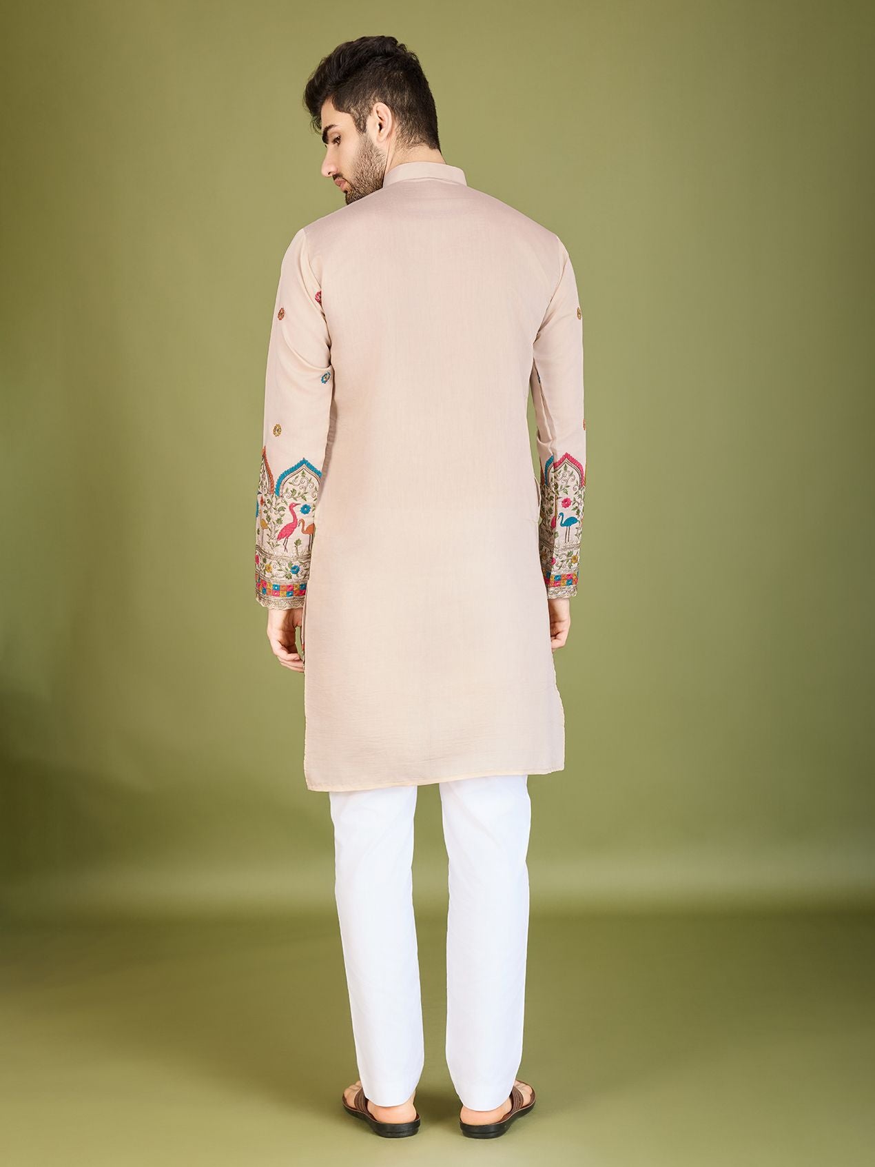 Ivery Colour Viscose Silk Heavy Thread Work Kurta Payjama