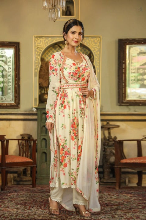 Women's Designer Khwaab Soft Georgette Print Salwar Suit