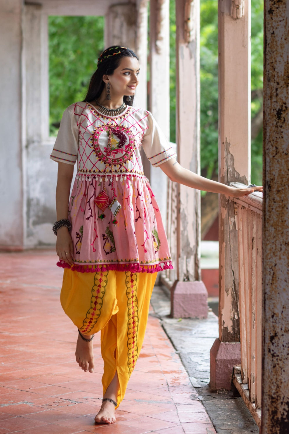 Navratri Garba Garba Special Kedia and Tulip Pants for Women's