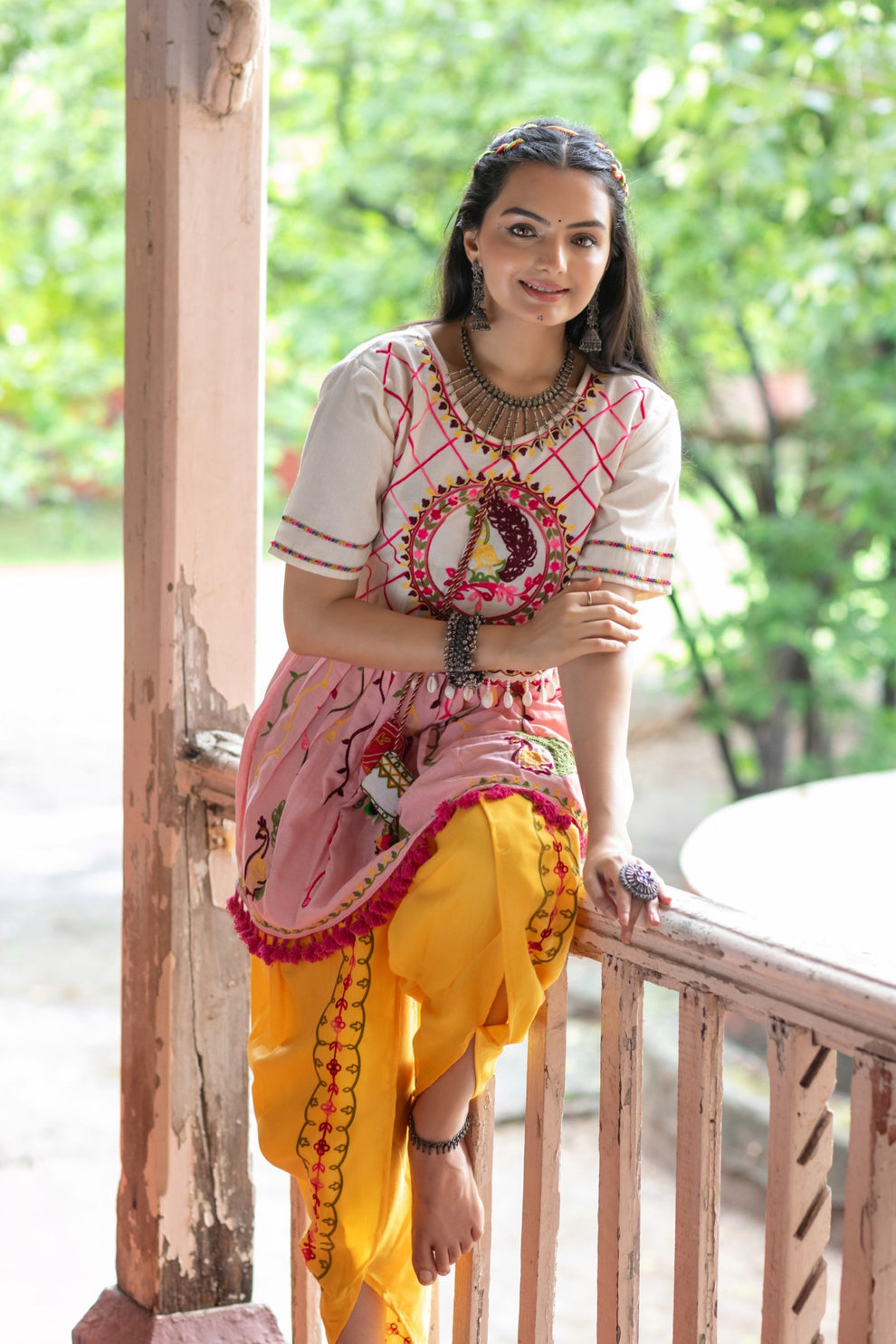 Navratri Garba Garba Special Kedia and Tulip Pants for Women's