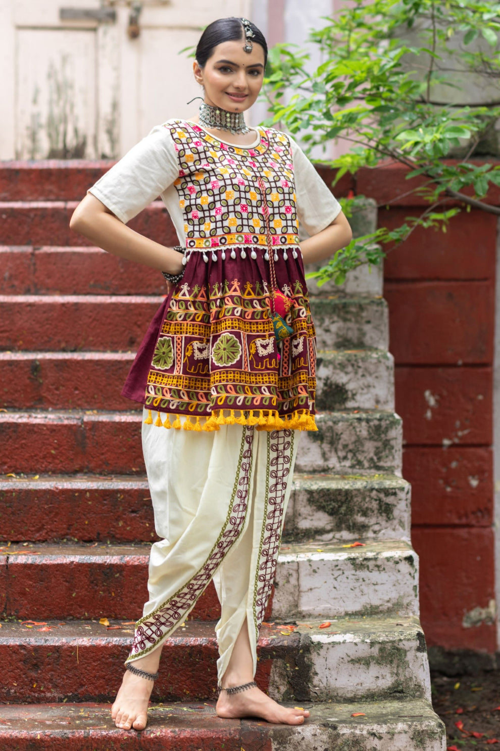 Navratri Garba Garba Special Kedia and Tulip Pants for Women's