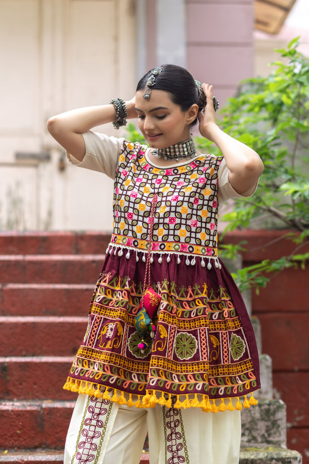 Navratri Garba Garba Special Kedia and Tulip Pants for Women's