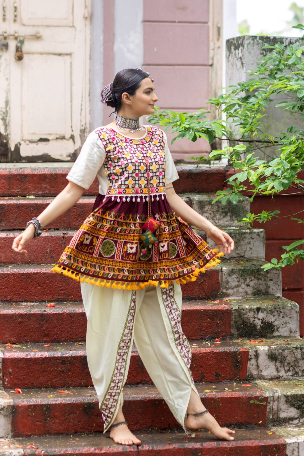 Navratri Garba Garba Special Kedia and Tulip Pants for Women&
