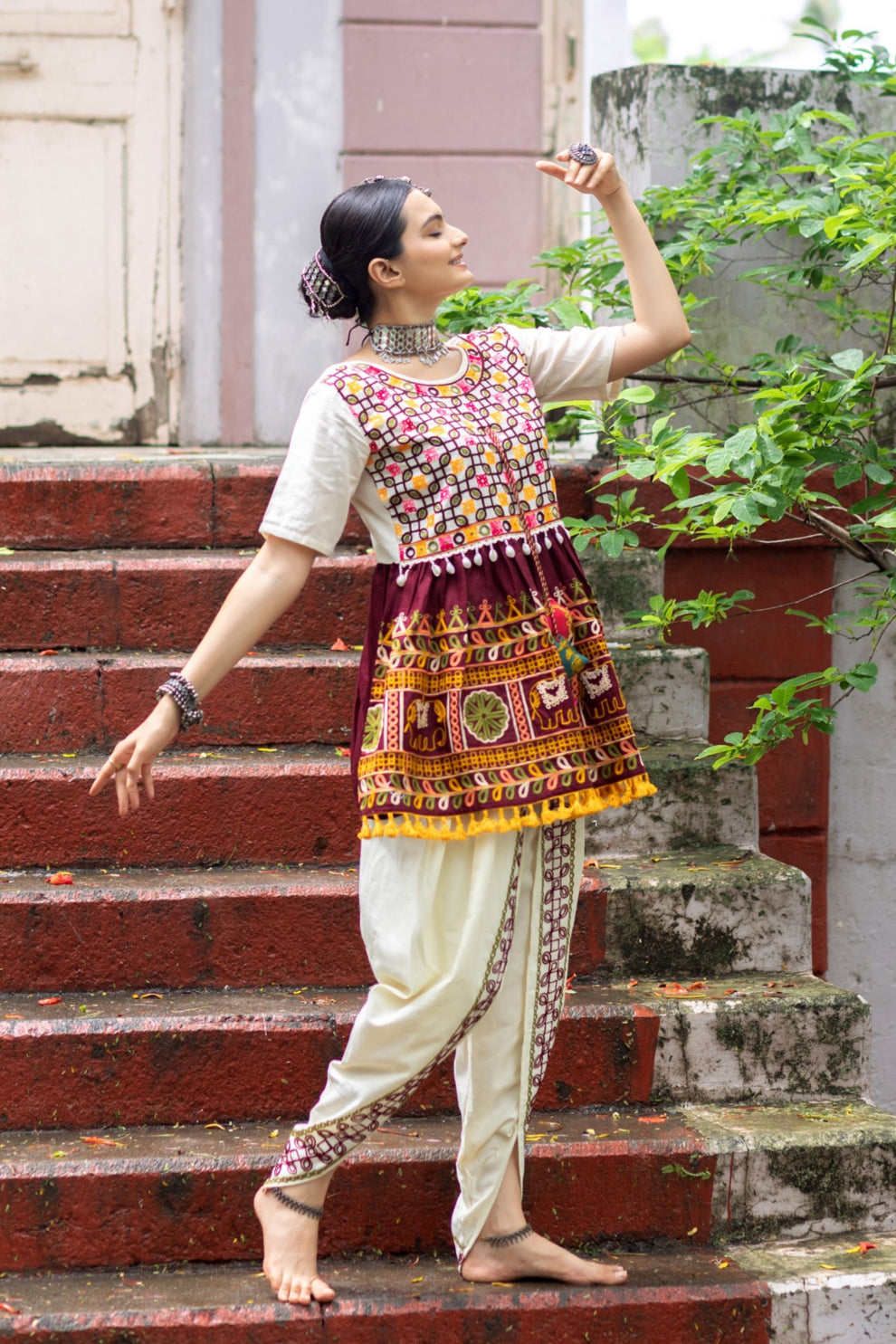 Navratri Garba Garba Special Kedia and Tulip Pants for Women's