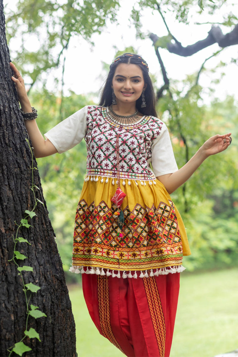 Navratri Garba Garba Special Kedia and Tulip Pants for Women's