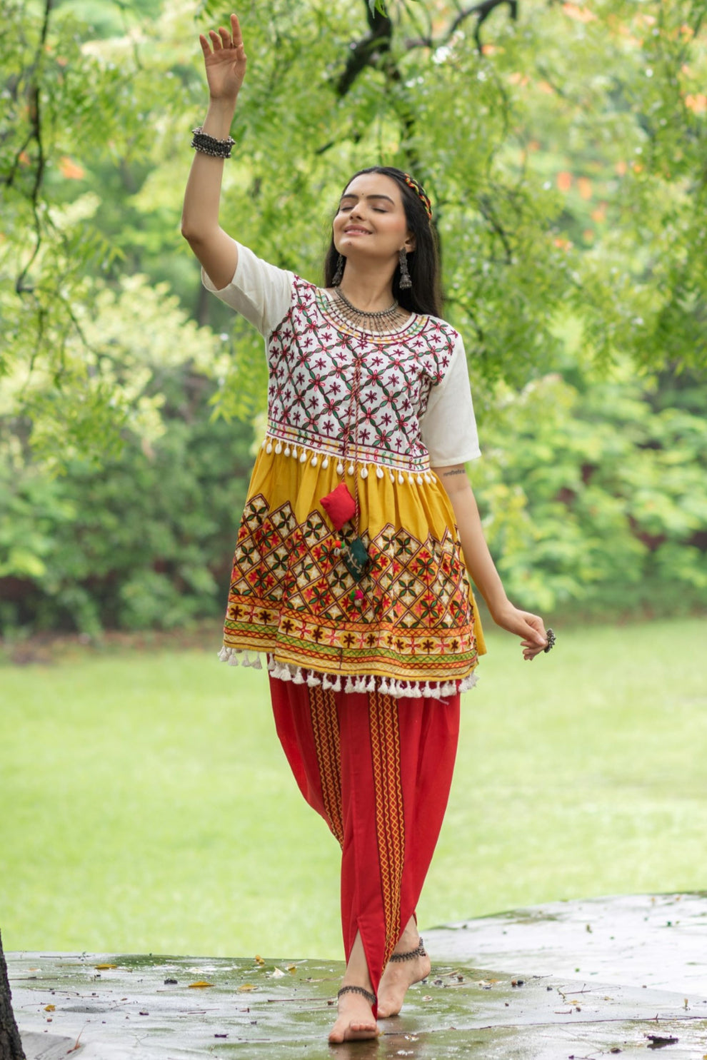Navratri Garba Garba Special Kedia and Tulip Pants for Women's