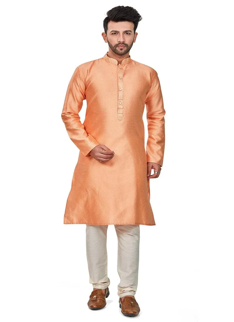 Orange Colour RFSK 009 Kurta Pajama - Anant Exports