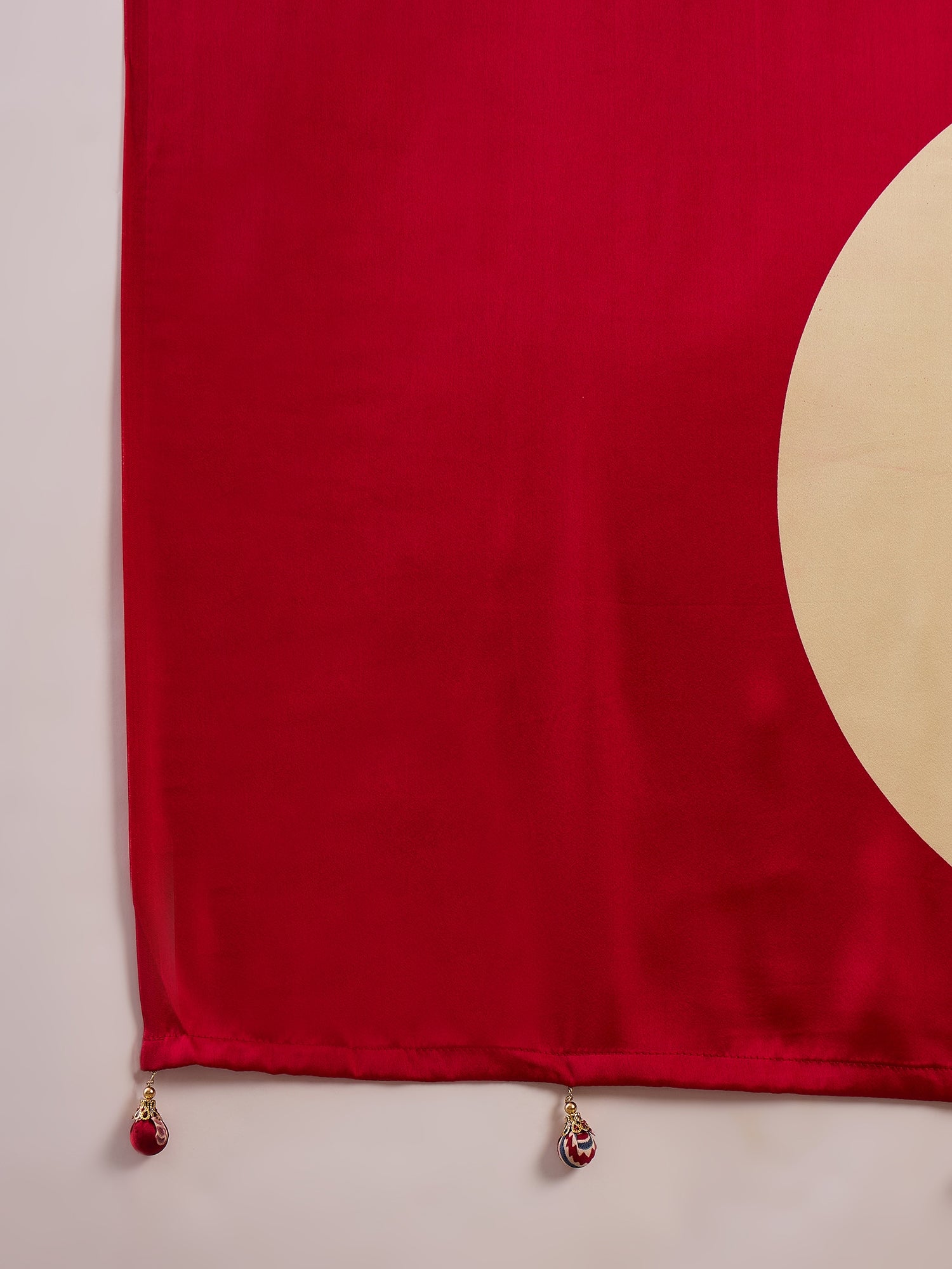 Cream Pure Semi Modal Silk Ajarkh Printed Saree ##color## Floral Printed Saree with premium fabric and embroidery