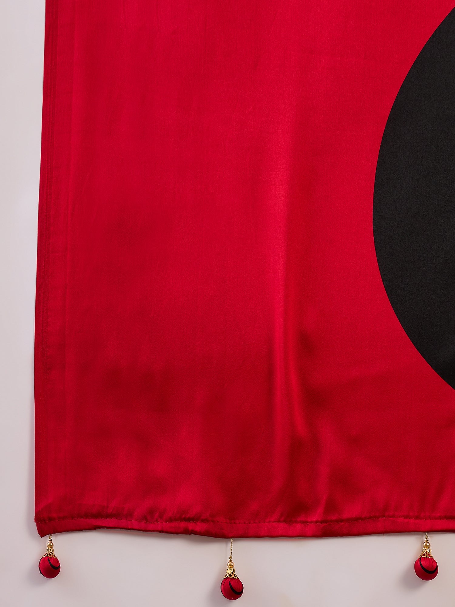 Red Pure Semi Modal Silk Ajarkh Printed Saree ##color## Floral Printed Saree with premium fabric and embroidery