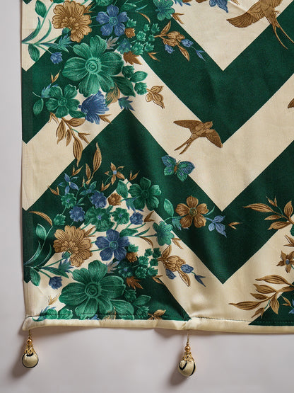 Green Pure Semi Modal Japan Silk Ajarkh Printed Saree 