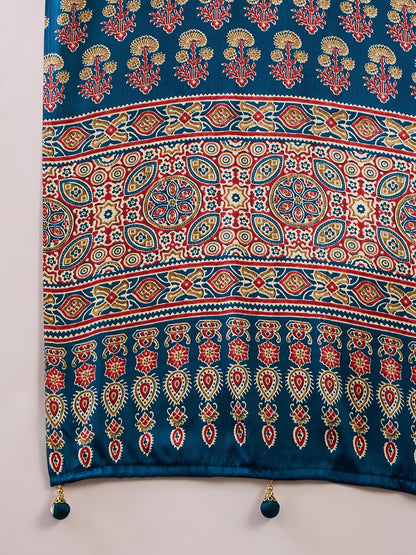 Rana Pure Semi Modal Silk Floral Printed Saree 