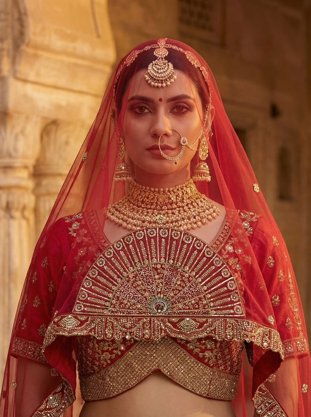 Pink Pure Soft Silk Heavy Embroidery Work Bridal Lehenga