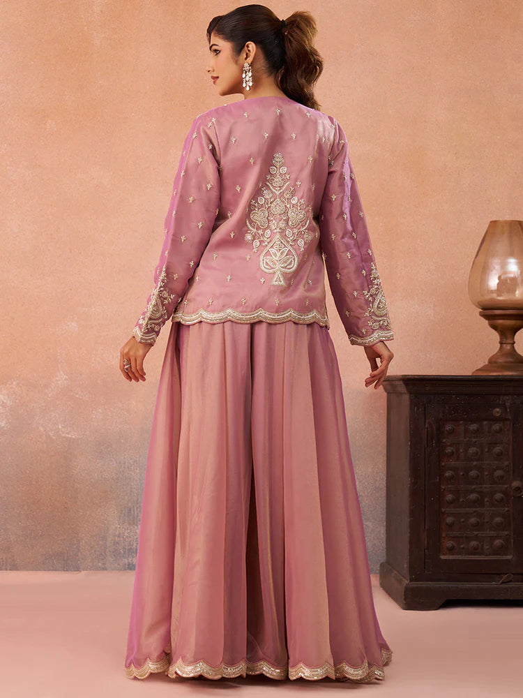 Pink Co-Ord Set for Women with Jacket