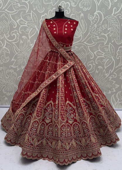 Pink Pure Soft Gadhwal Silk Premium Bridal Lehenga Choli Wedding Lehenga Choli Anant Tex Exports Pvt.Ltd..