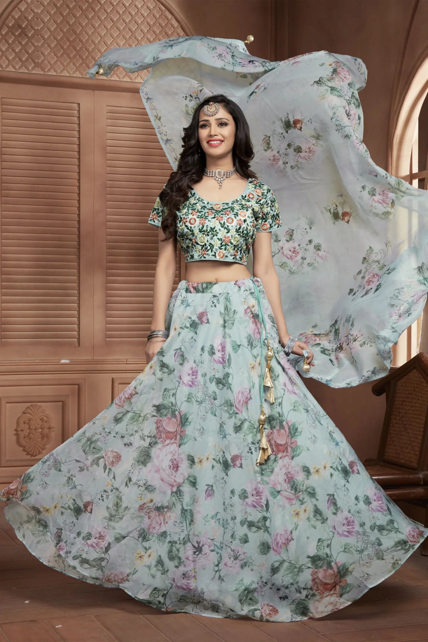 READYMADE CROP TOP LEHENGA D.NO C-1981 - Anant Exports
