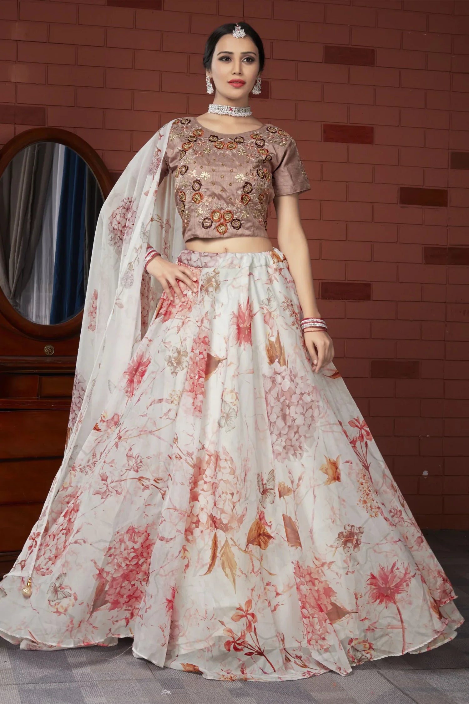 READYMADE CROP TOP LEHENGA D.NO C-1982 - Anant Exports
