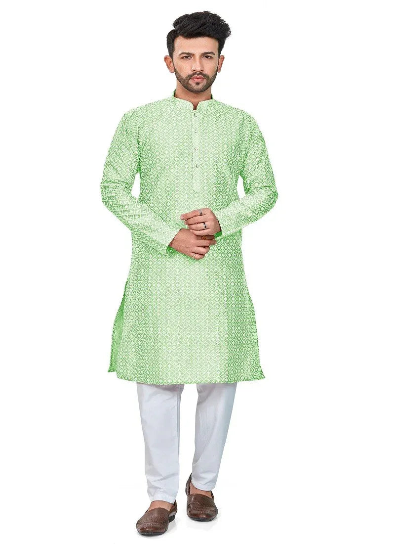Parrot Colour RFSK 0013 Kurta Pajama - Anant Exports