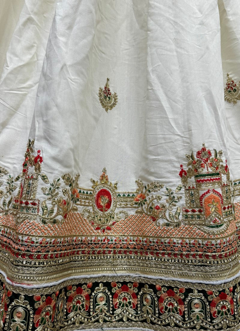 Beautiful Designer Bridal Gadhwal Silk Lehenga Choli