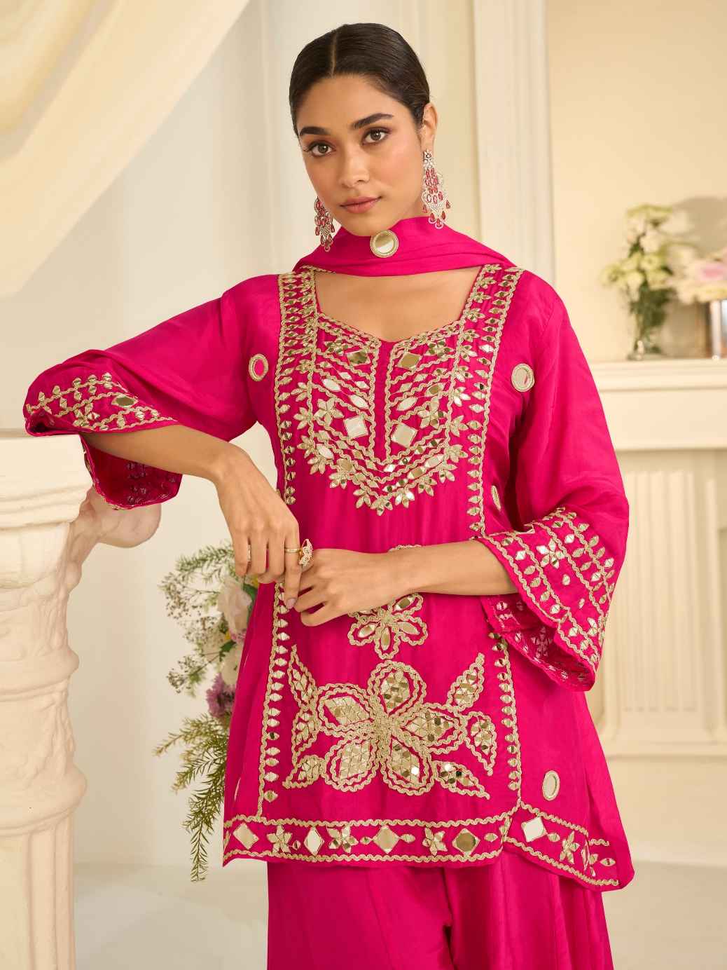 Pink sharara suit 