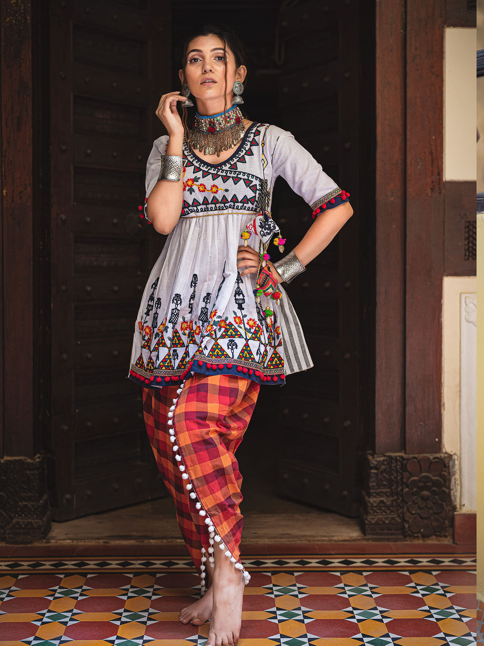 Navratri Garba Garba Special Kedia and Tulip Pants for Women&