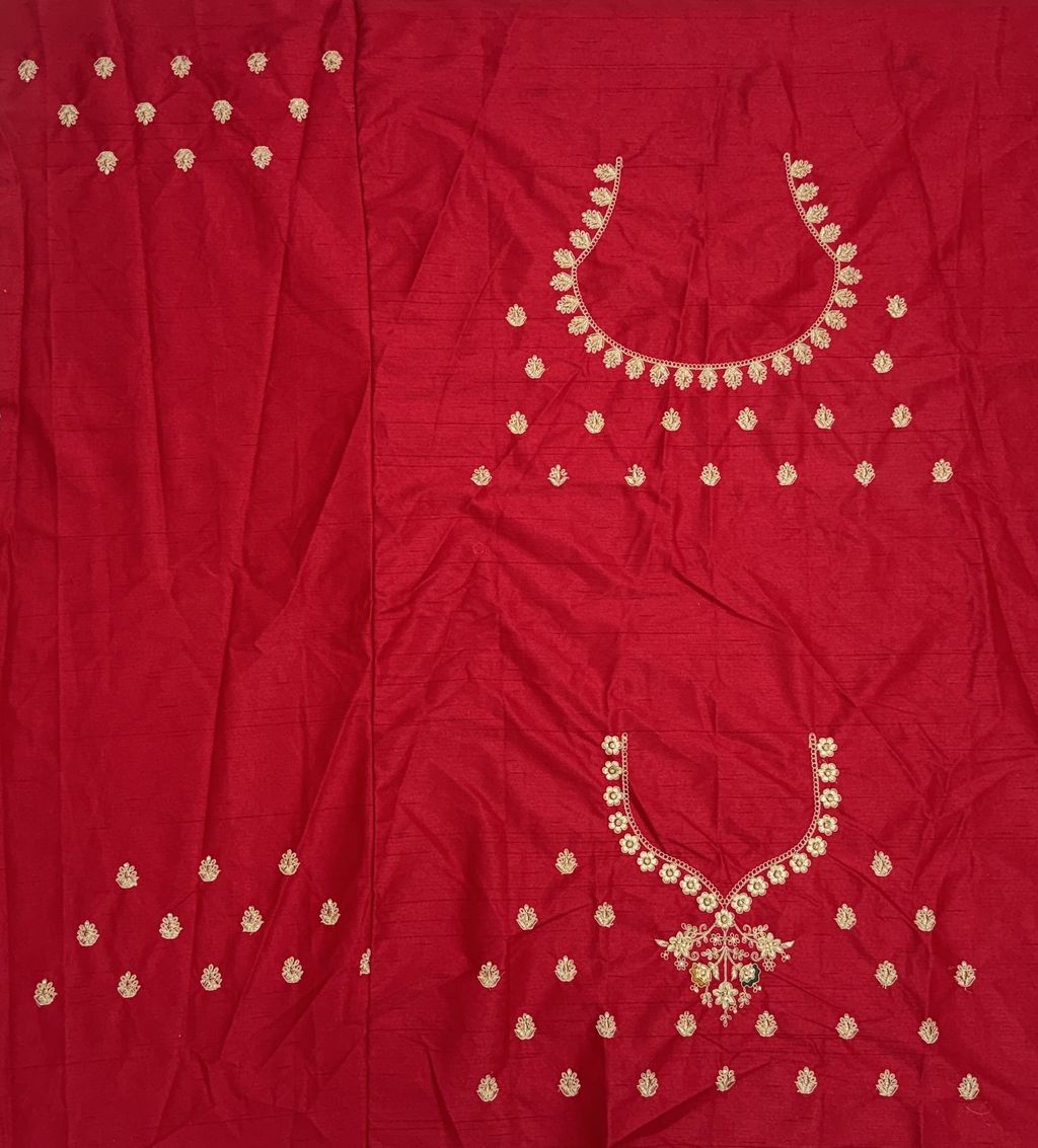 Red Pure Soft Heavy Silk Sequins Embroidery Work Bridal Lehenga 