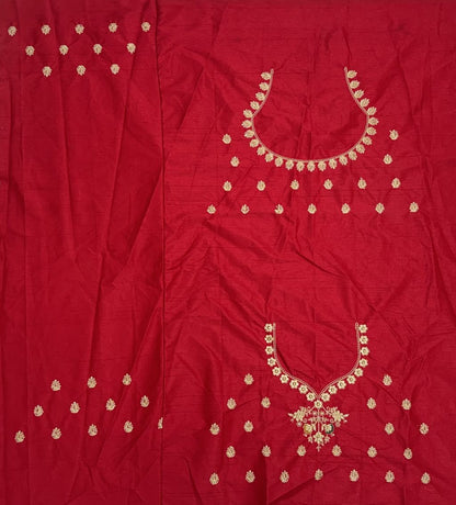 Red Pure Soft Heavy Silk Sequins Embroidery Work Bridal Lehenga 