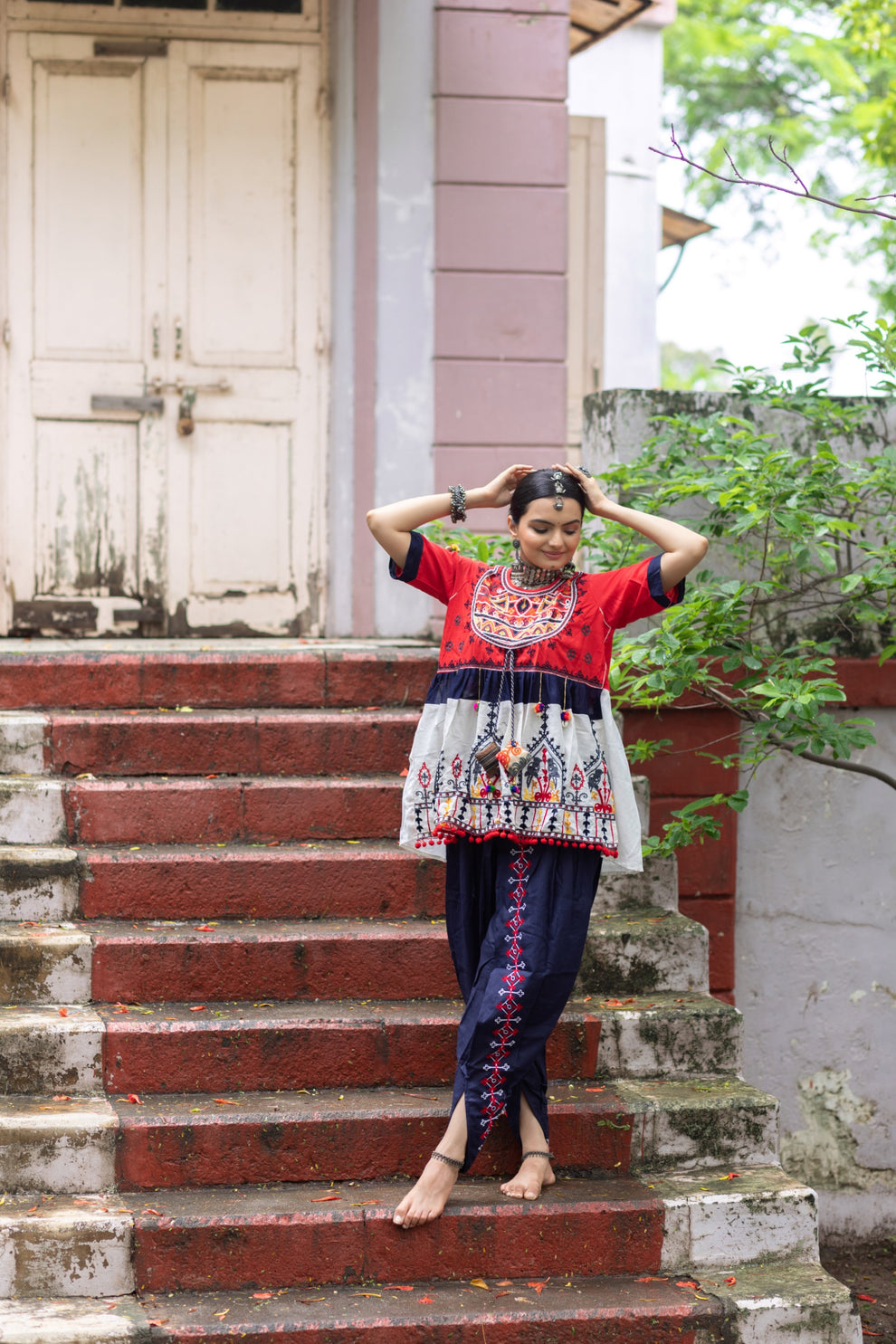 Navratri Garba Garba Special Kedia and Tulip Pants for Women's