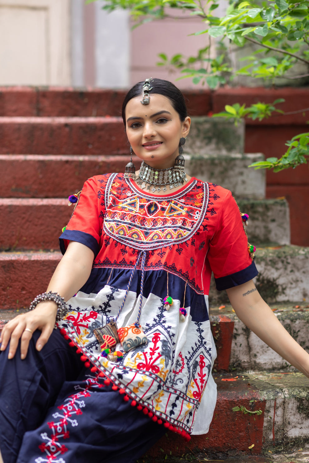 Navratri Garba Garba Special Kedia and Tulip Pants for Women's