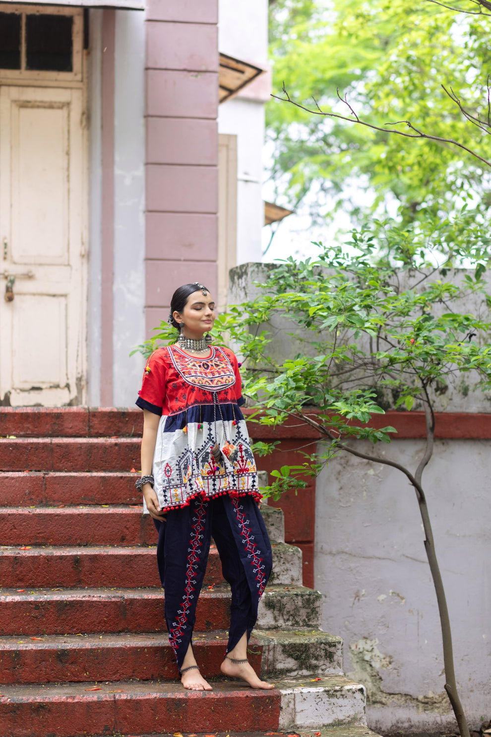 Navratri Garba Garba Special Kedia and Tulip Pants for Women's