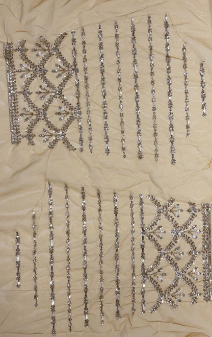 Rust Pure Heavy Net Motif Handwork Zari Sequins Work Bridal Lehenga Choli