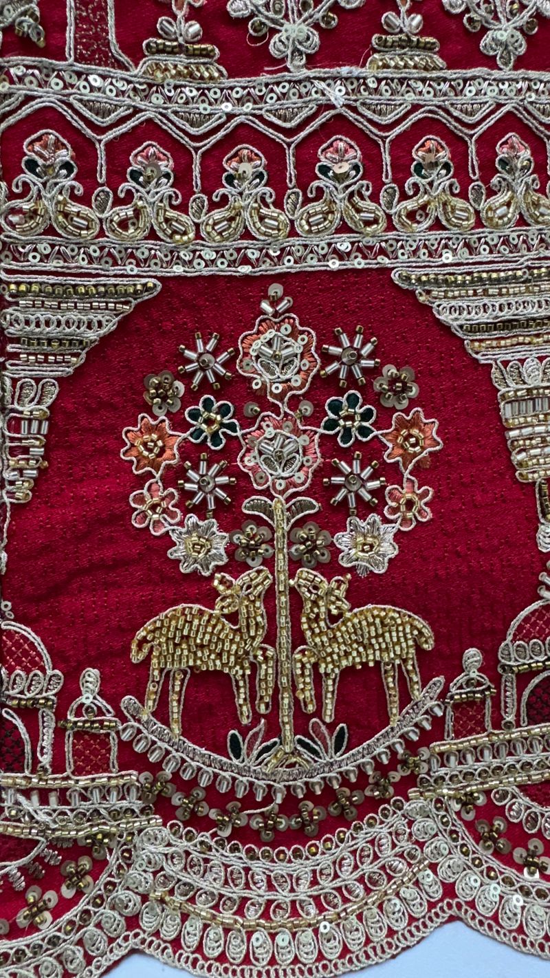 Pink Pure Soft Heavy Silk Khatali Work Bridal Lehenga Choli