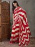 Red Pure Semi Modal Japan Silk Ajarkh Printed Saree 